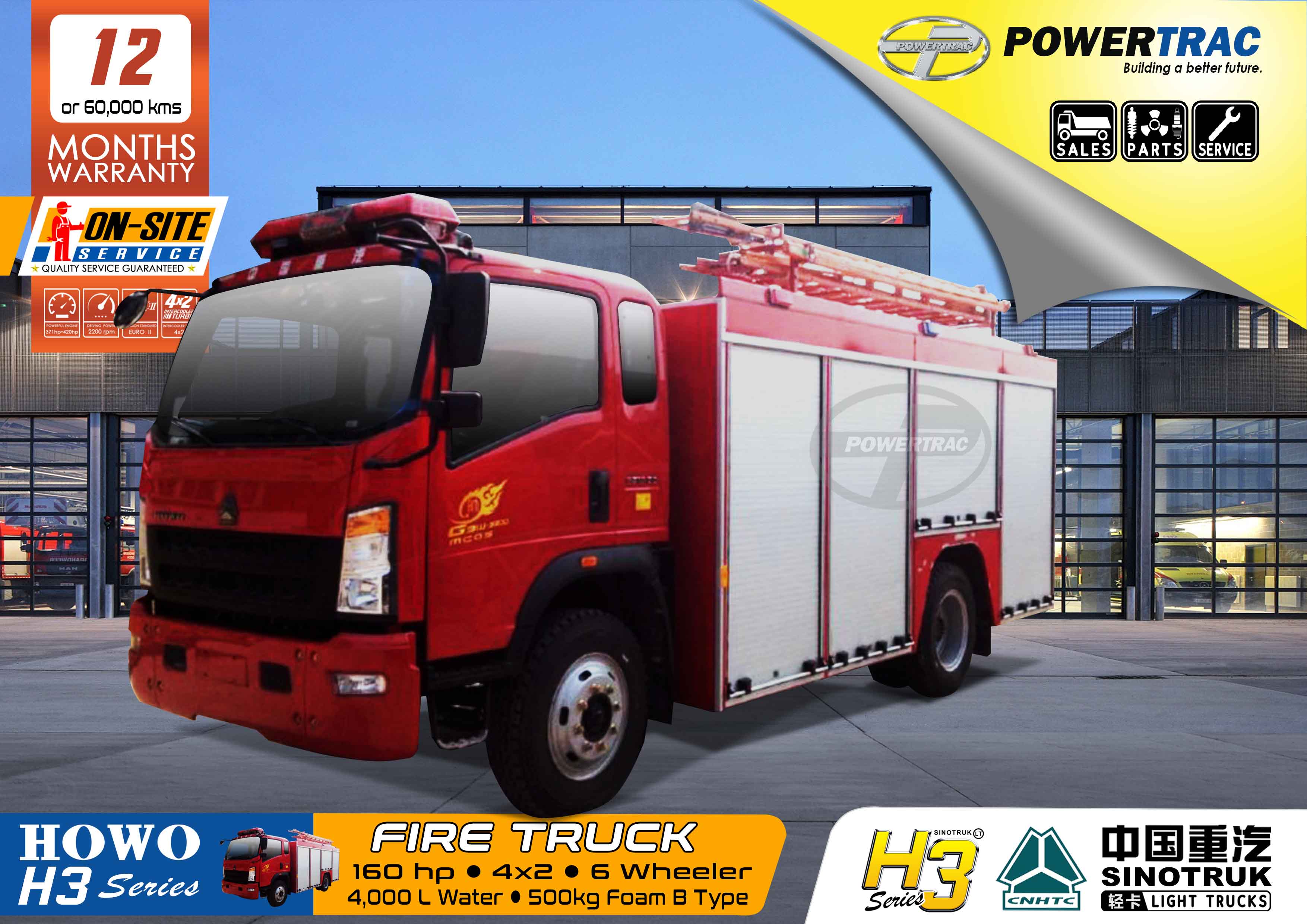 howo h3 fire truck powertrac building a better future